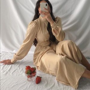 NEW satin champagne maxi dress